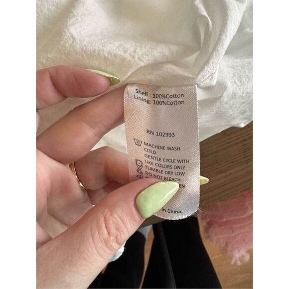 Adam Lippes Collection White Eyelet Ruffle Dress - Picture 7 of 8